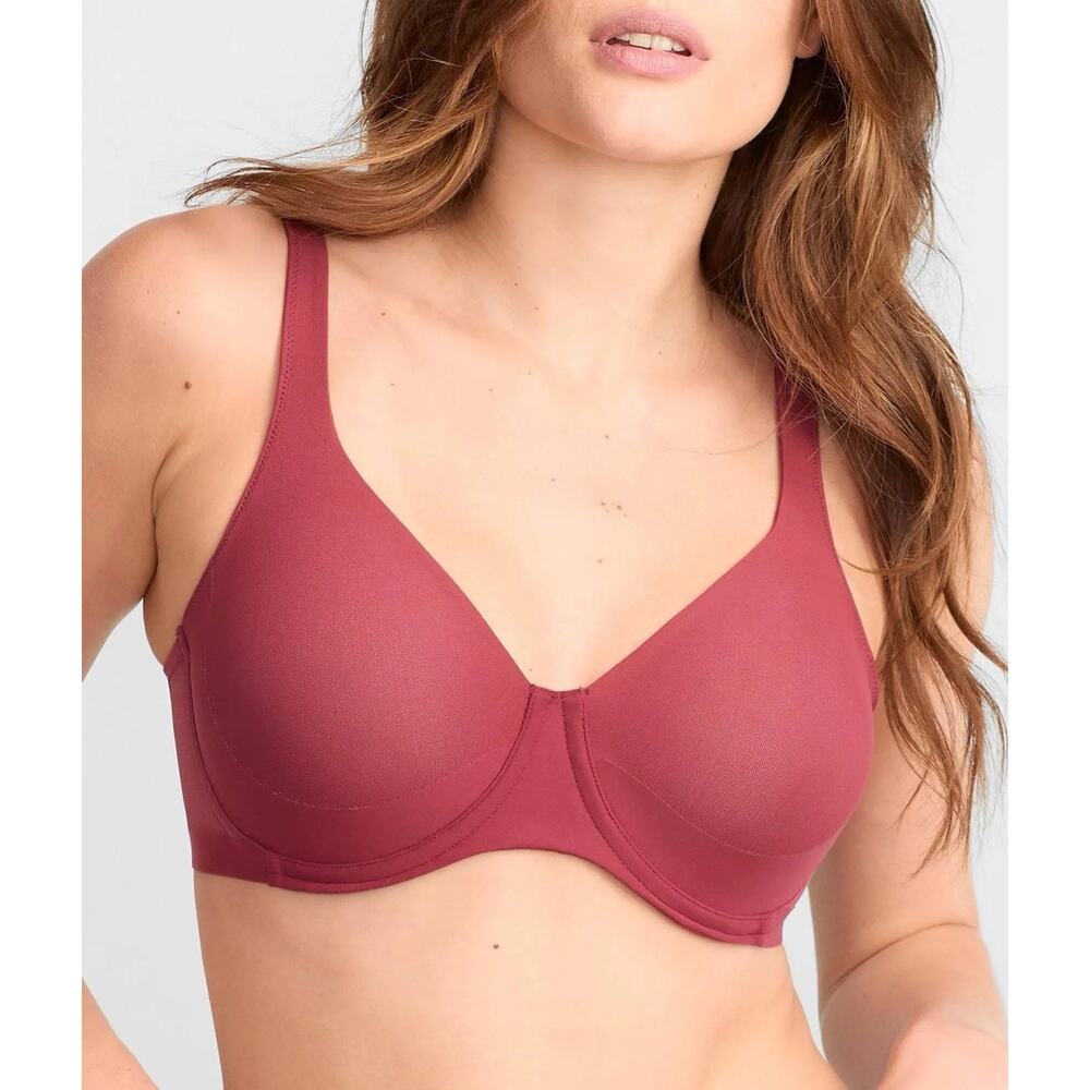 Wacoal‎ Underwire Full Coverage Bra Pink Shape Revelation 855387 Size 34D